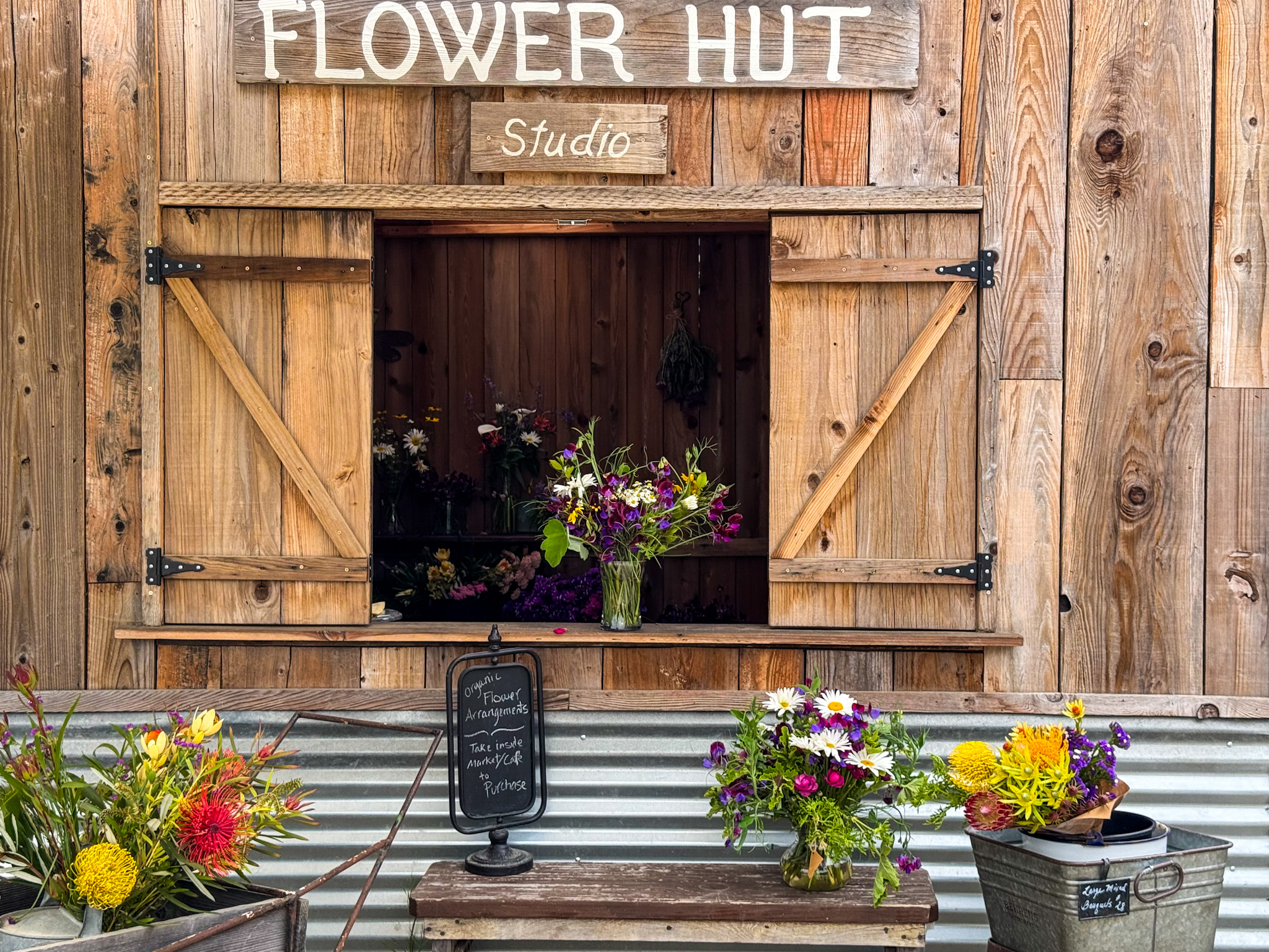 Flower Farm Stand in Earth bound farm in Carmel, California